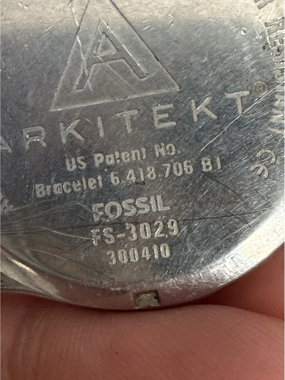 Men’s Fossil Arkitekt Silver And Gold Tone FS-3029 Watch With Dianond Accents